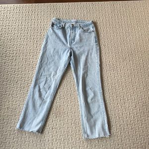Zara high-waisted cropped leg jeans